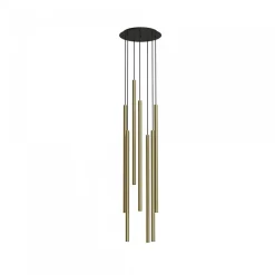 Nowodvorski Żyrandole<Laser 1000 Brass VII - - lampa wisząca nowoczesna
