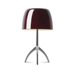 Foscarini Lampki Na Biurko, Oświetlenie Biurkowe|Biurkowe Ekskluzywne<Lumiere Piccola H35 aluminium, wiśnia - - lampa biurkowa aluminium, wiśniaNapięcie: 230V