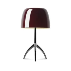 Foscarini Lampki Na Biurko, Oświetlenie Biurkowe|Biurkowe Ekskluzywne<Lumiere Piccola H35 chrome, czarny, wiśniowy - - lampa biurkowa chrome, czarny, wiśniowyNapięcie: 230V