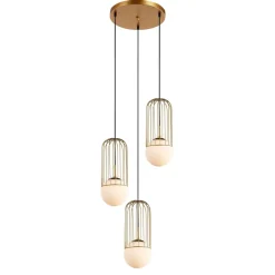Italux Żyrandole<Matty Gold 3 - - lampa wisząca