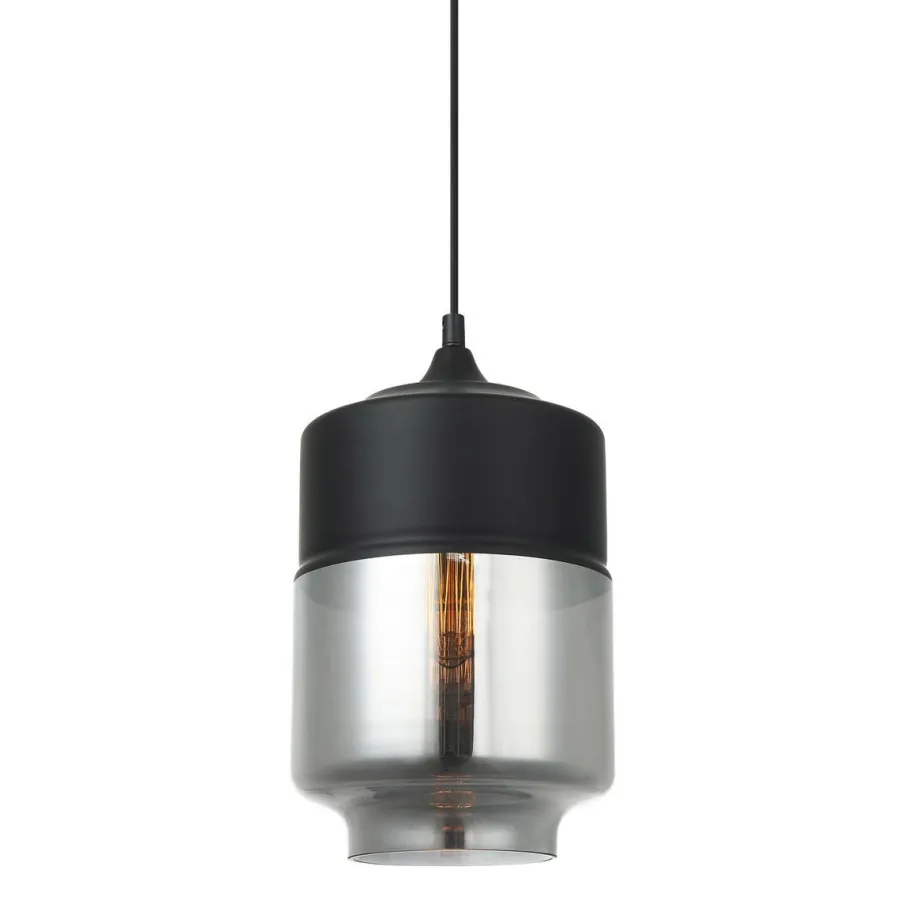 Italux Żyrandole<Molina 1 czarna - - lampa wisząca