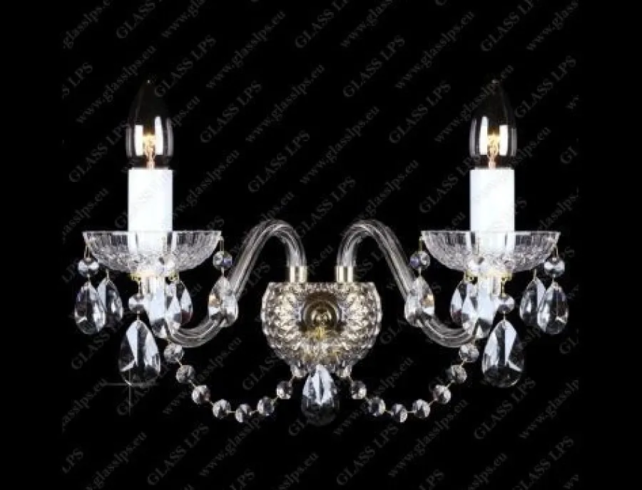 Glass LPS Kinkiety Stylowe|Kinkiety Kryształowe<N21 006/02/1-A - - kinkiet kryształowy