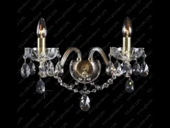 Glass LPS Kinkiety Stylowe|Kinkiety Kryształowe<N21 801/02/1-A; GOLD - - kinkiet kryształowy