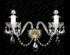 Glass LPS Kinkiety Stylowe|Kinkiety Kryształowe<N21 009/02/1-A; lip. - - kinkiet kryształowy
