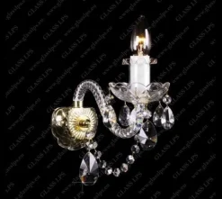 Glass LPS Kinkiety Stylowe|Kinkiety Kryształowe<N21 009/01/1-A; lip. - - kinkiet kryształowy