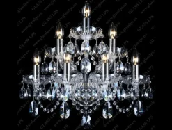 Glass LPS Kinkiety Stylowe|Kinkiety Kryształowe<N21 801/07/1-A; SILVER - - kinkiet kryształowy