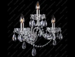 Glass LPS Kinkiety Stylowe|Kinkiety Kryształowe<N21 801/03/1-A; SILVER - - kinkiet kryształowy