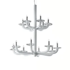 De Majo Żyrandole|Wiszące Ekskluzywne<Natural Ø70 biały - - lampa sufitowa 14-ramienna białyNapięcie: 230V