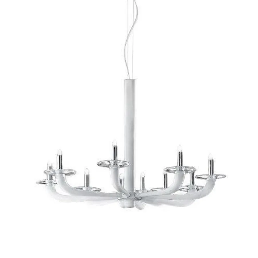 De Majo Żyrandole|Wiszące Ekskluzywne<Natural Ø80 biały - - lampa sufitowa 10-ramienna białyNapięcie: 230V