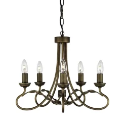 Elstead Lighting Żyrandole|Lampy Do Salonu, Oświetlenie Salonu<Olivia Black And Gold - - lampa wisząca 5-ramienna