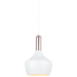 Italux Żyrandole<Ophelia White-Copper - - lampa wisząca