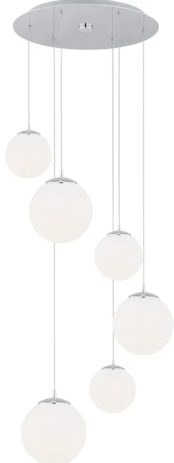 Argon Żyrandole<Optica 2530 - - lampa wisząca 6 pł. na okrągłej podsufitce