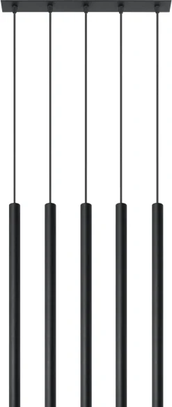SOLLUX LIGHTING Żyrandole|Lampy Do Jadalni<Pastelo 5 Czarna - - lampa wisząca