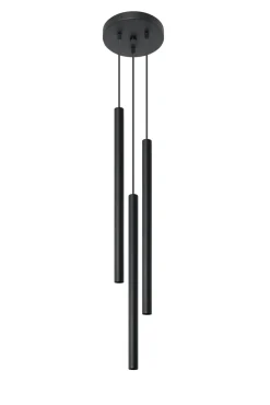 SOLLUX LIGHTING Żyrandole<Pastelo 3P Czarna - - lampa wisząca