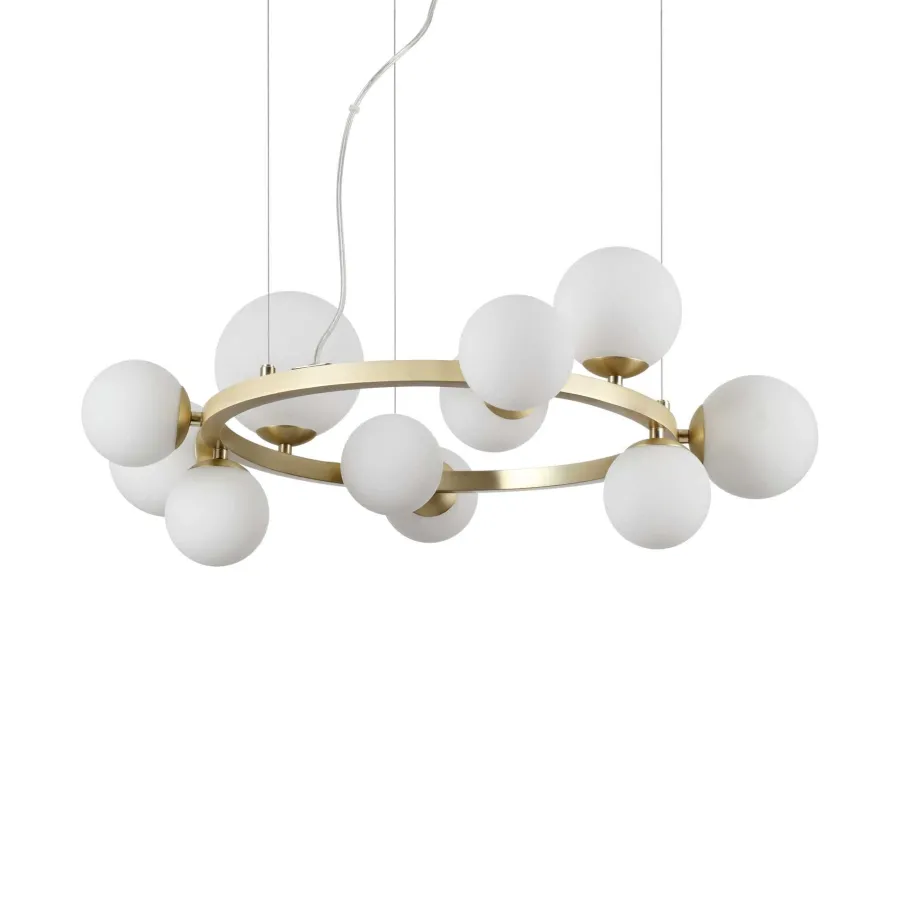 Ideal Lux Żyrandole|Nowoczesne Lampy Wiszące<Perlage Sp11 Brass - - lampa wisząca
