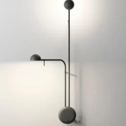 Vibia Kinkiety I Lampy Na Ścianę|Ekskluzywne I Luksusowe Kinkiety<Pin H70 czarny L - - lampa ścienna czarnyNapięcie: 240V