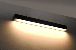 THORO Kinkiety I Lampy Na Ścianę|Lampy I Kinkiety Nad Lustro, Oświetlenie Lustra<Pinne 65 Czarny 3000K - - lampa ścienna