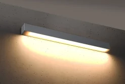 THORO Kinkiety I Lampy Na Ścianę|Lampy I Kinkiety Nad Lustro, Oświetlenie Lustra<Pinne 65 Szary 3000K - - lampa ścienna