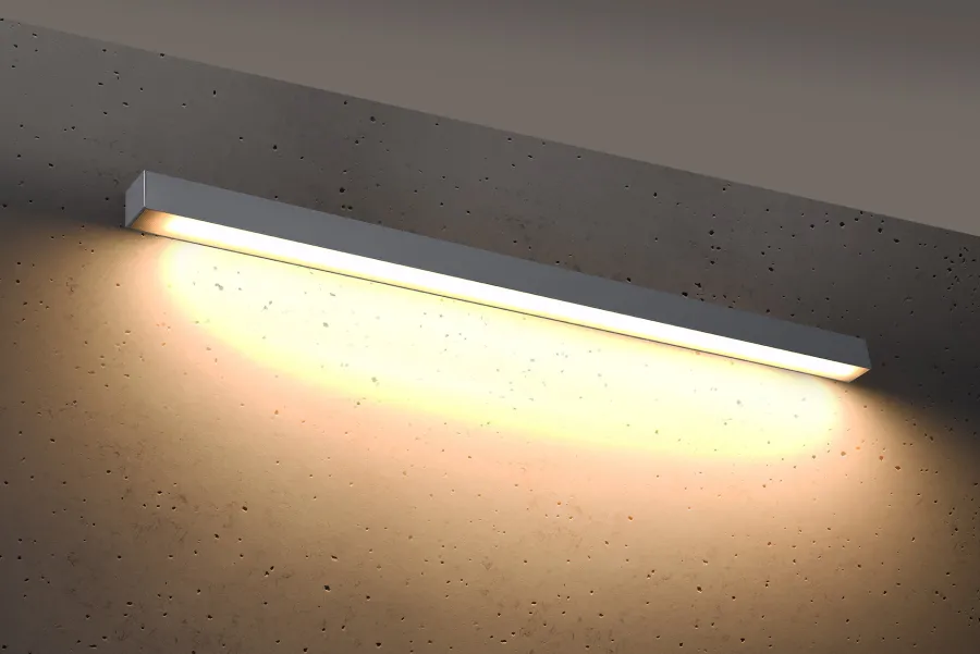 THORO Kinkiety I Lampy Na Ścianę|Lampy I Kinkiety Nad Lustro, Oświetlenie Lustra<Pinne 115 Szary 3000K - - lampa ścienna