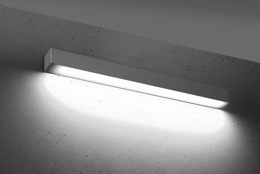 THORO Kinkiety I Lampy Na Ścianę|Lampy I Kinkiety Nad Lustro, Oświetlenie Lustra<Pinne 65 Szary 4000K - - lampa ścienna
