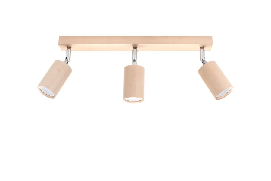 SOLLUX LIGHTING Plafony Sufitowe I Ścienne|Lampy Do Salonu, Oświetlenie Salonu<Plafon BERG 3 - Sollux Naturalne drewno