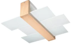SOLLUX LIGHTING Plafony Sufitowe I Ścienne|Lampy Do Salonu, Oświetlenie Salonu<Plafon FENIKS 2 Naturalne Drewno - Sollux