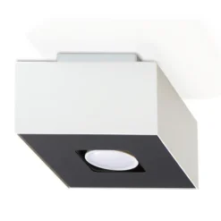 SOLLUX LIGHTING Plafony Sufitowe I Ścienne|Nowoczesne Plafony Sufitowe<Plafon MONO 1 Biały - Sollux Biały, Czarny