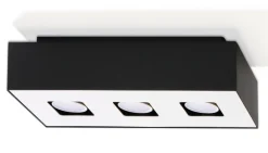 SOLLUX LIGHTING Plafony Sufitowe I Ścienne|Nowoczesne Plafony Sufitowe<Plafon MONO 3 Czarny - Sollux Biały, Czarny