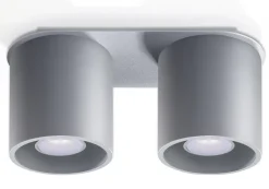 SOLLUX LIGHTING Plafony Sufitowe I Ścienne|Lampy Tuby<Plafon ORBIS 2 - Sollux Szary