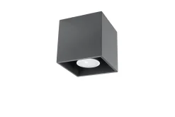 SOLLUX LIGHTING Plafony Sufitowe I Ścienne|Lampy Tuby<Plafon QUAD 1 - Sollux Antracyt