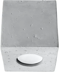 SOLLUX LIGHTING Plafony Sufitowe I Ścienne|Lampy Tuby<Plafon QUAD Beton - Sollux Szary