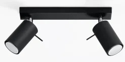 SOLLUX LIGHTING Plafony Sufitowe I Ścienne|Nowoczesne Plafony Sufitowe<Plafon RING 2 Czarny - Sollux