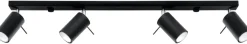 SOLLUX LIGHTING Plafony Sufitowe I Ścienne|Nowoczesne Plafony Sufitowe<Plafon RING 4L - Sollux Czarny