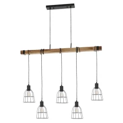 Italux Żyrandole|Lampy Drewniane<Ponte 5 Black - - sufitowa wisząca