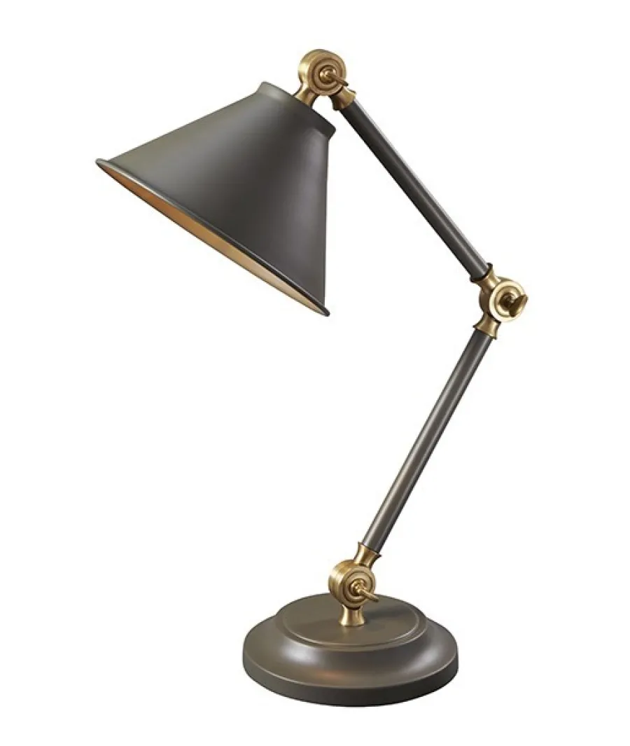 Elstead Lighting Lampki Na Biurko, Oświetlenie Biurkowe|Lampy Do Salonu, Oświetlenie Salonu<Provence Dark Grey And Aged Brass - - lampa biurkowa nowoczesna