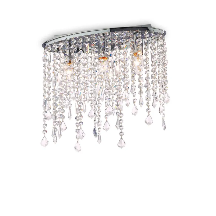 Ideal Lux Plafony Sufitowe I Ścienne|Lampy Do Salonu, Oświetlenie Salonu<RAIN CLEAR PL3 - - plafon/lampa sufitowa