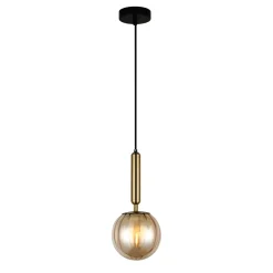 Italux Nowoczesne Lampy Wiszące|Żyrandole<Ravena amber - - lampa wisząca nowoczesna
