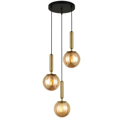 Italux Żyrandole|Nowoczesne Lampy Wiszące<Ravena amber - - żyrandol nowoczesny