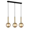 Italux Żyrandole<Ravena III gold/amber - - lampa wisząca nowoczesna