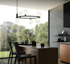Maytoni Żyrandole|Lampy Do Salonu, Oświetlenie Salonu<Ring Black 6 - - żyrandol nowoczesny