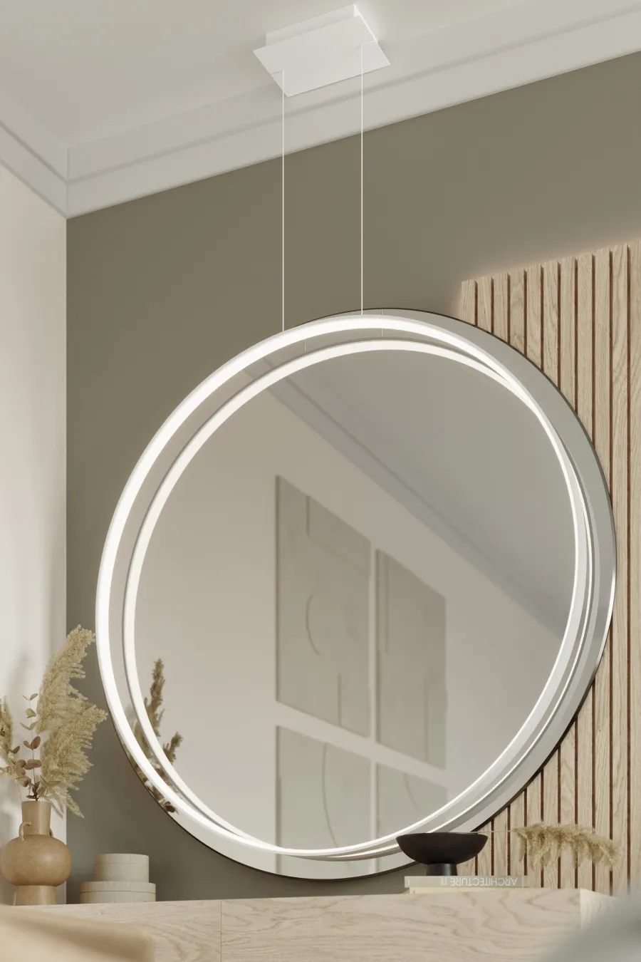 THORO Żyrandole<Rio 78 Biały Led 3000K vertical - - lampa wisząca