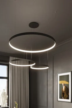 THORO Żyrandole|Lampy Do Sypialni, Oświetlenie Do Sypialni<Rio 55 Czarny Led 4000K - - lampa wisząca