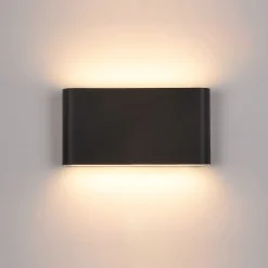 Italux Kinkiety Zewnętrzne: Ogrodowe I Elewacyjne<Romano Led Black - - ścienna