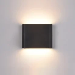 Italux Kinkiety Zewnętrzne: Ogrodowe I Elewacyjne<Romano Led Black - - kinkiet