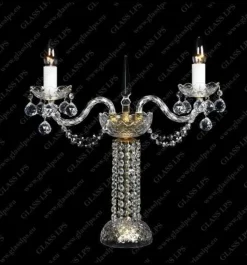 Glass LPS Lampy Biurkowe Stylowe|Lampy Biurkowe Kryształowe<S31 007/02/4 - - lampa biurkowa kryształowa