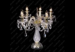 Glass LPS Lampy Biurkowe Stylowe|Lampy Biurkowe Kryształowe<S31 009/05/1-A, GOLD, lip. - - lampa biurkowa kryształowa