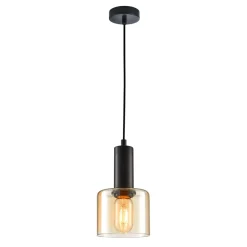Italux Żyrandole<Santia I black/gold - - lampa wisząca nowoczesna