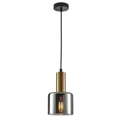 Italux Żyrandole<Santia I gold/black - - lampa wisząca nowoczesna