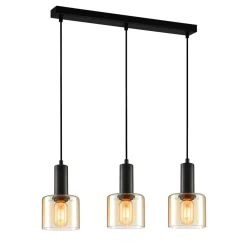 Italux Żyrandole|Lampy Do Jadalni<Santia III black/gold - - lampa wisząca nowoczesna