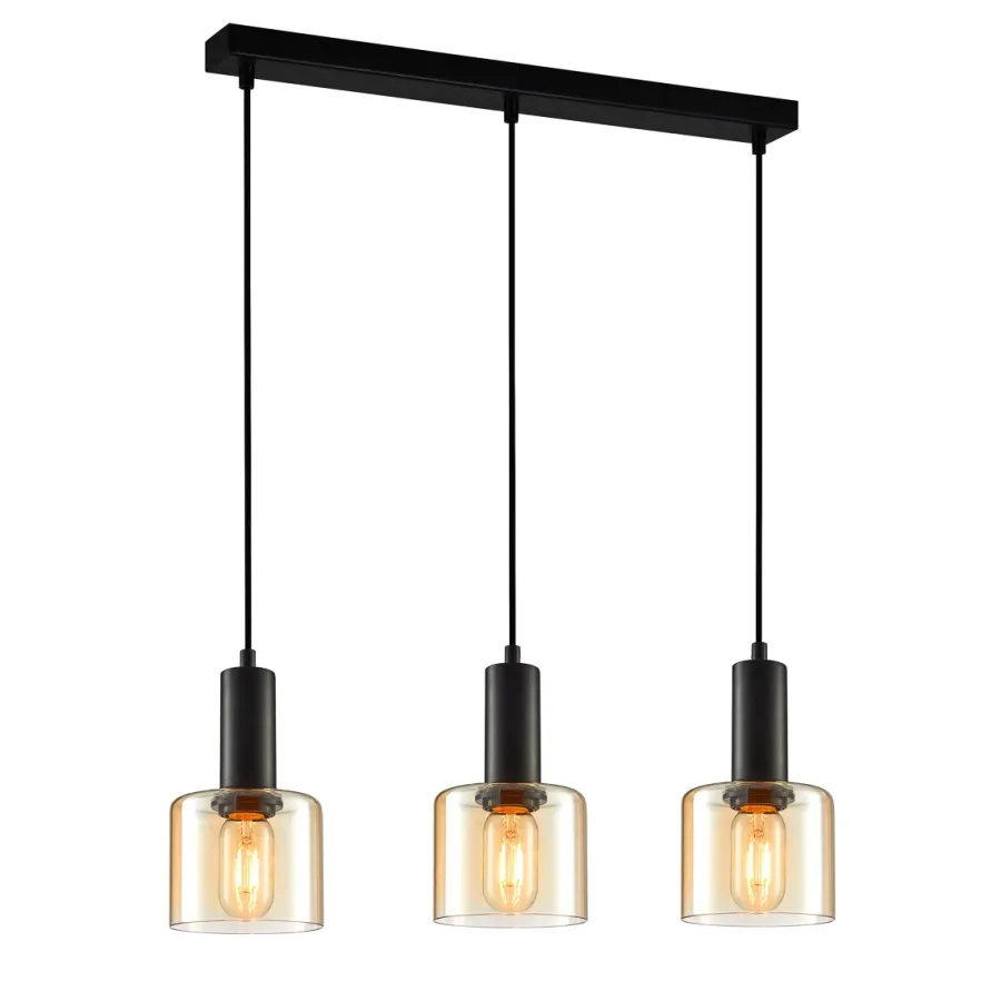 Italux Żyrandole|Lampy Do Jadalni<Santia III black/gold - - lampa wisząca nowoczesna